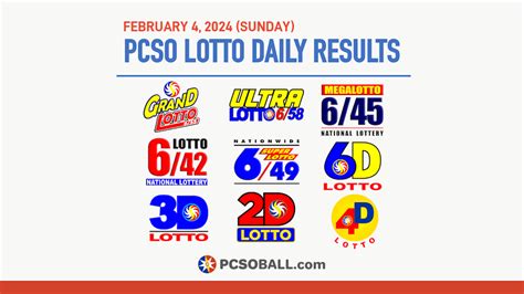 February Sunday Pcso Lotto Results