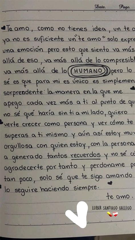 LEIBER SANTIAGO GALLEGO Frases Bonitas Libreta Para Mi Novio