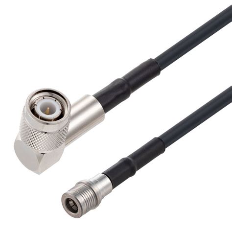 Low Loss RA TNC Male To Snap On QMA Male Cable LMR 200 Coax In 60 Inch