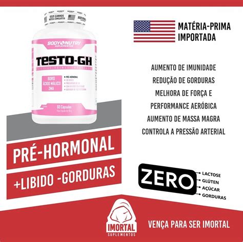 Pré Hormonal Testo Gh Feminino 60 Cápsulas F Importada Mercado Livre