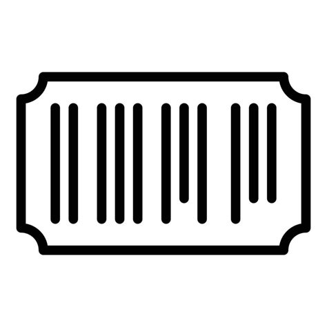 Ticket barcode icon outline vector. Coupon number 15660347 Vector Art ...