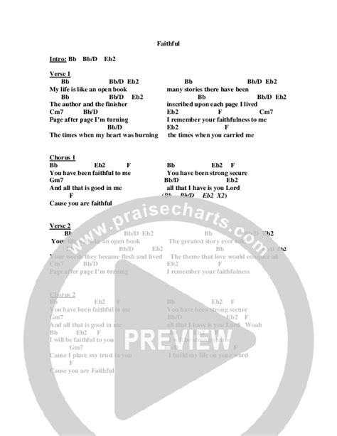 Faithful Chords PDF Jeremy Horn PraiseCharts