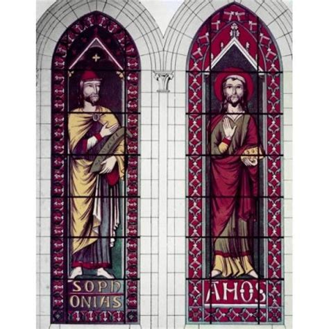 Prophets The Sophonias And Amos 13th Century Stained Glass Stained Glass Poster Print