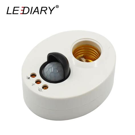 Lediary E27 110 250v Lamp Holder With Infrared Ir Sensor 10m Time