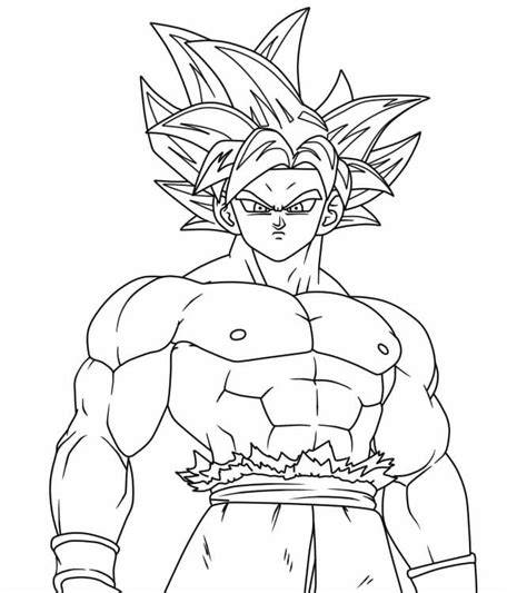 Desenhos De Goku Instinto Superior Para Colorir Pintar E Imprimir