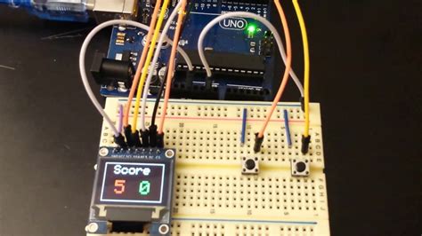 Arduino Project Pong Game Using An Arduino Uno And Color Oled Display