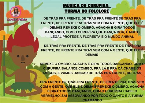 Letras das músicas dos personagens do folclore ilustradas - Professora