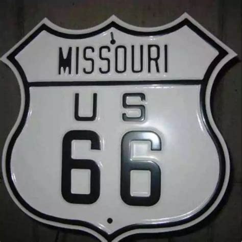 Plaque Route 66 Blason Missouri Tole Publicitaire Usa Loft