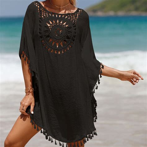 Damen Bikini Cover Up Sarong Strandkleid Bademode Kaftan Strand