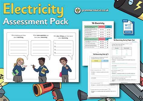 Year 6 Science Electricity Assessment Pack Grammarsaurus