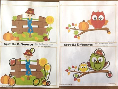 Fall Printable Spot The Difference