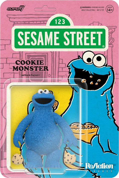 Super Sesame Street Reaction Figures Wave Cookie Monster Guy