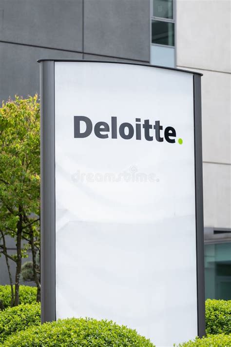 Deloitte Logo and Sign - Portrait Editorial Image - Image of ...