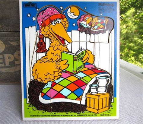 Vintage 1984 Sesame Street Big Bird Puzzle Bird Time Stories Playskool Jim Henson | Vintage toys ...