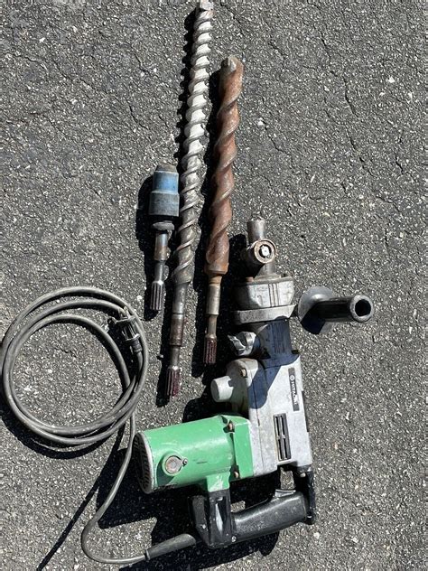 Hitachi DH38YE 1 1 2 Rotary Hammer Drill With Bits And SDS Adapter EBay