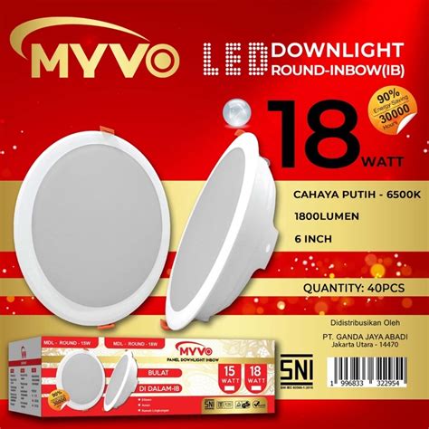 Jual Lampu Downlight Led Inbow B Watt Myvo Downlight Watt