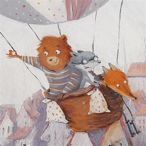 Иллюстрация Путешественники (фрагмент) в стиле детский, живопись,