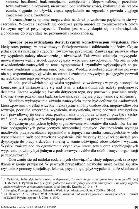 Syndrom Wypalenia Zawodowego W Pracy Nauczycieli Przyczyny Symptomy I