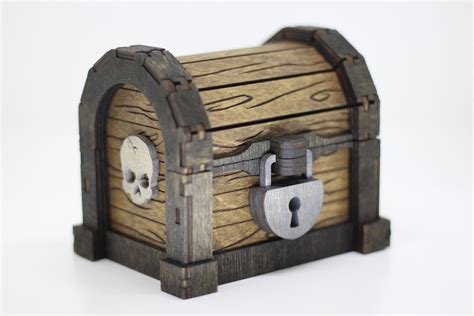 Pirate Treasure Chest With Lock 2.5mm 6mm Laser Cut Files - Etsy