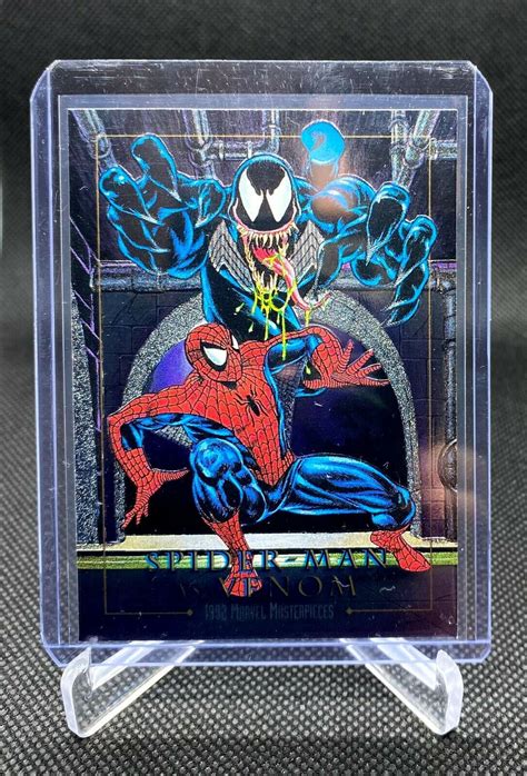 Mavin Spider Man Vs Venom Marvel Masterpieces Dyna Etch Spectra