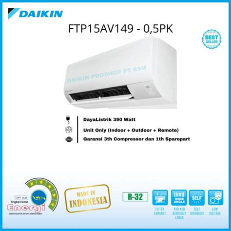 Promo AC Daikin Split Type FTP15AV149 1 2 PK Cicil 0 3x Jakarta