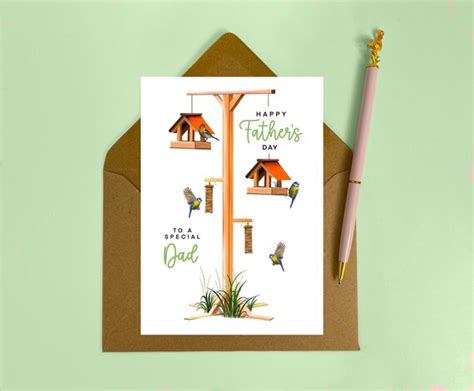 Personalised Garden Birds Fathers Day Card For My Wonderful Etsy Uk