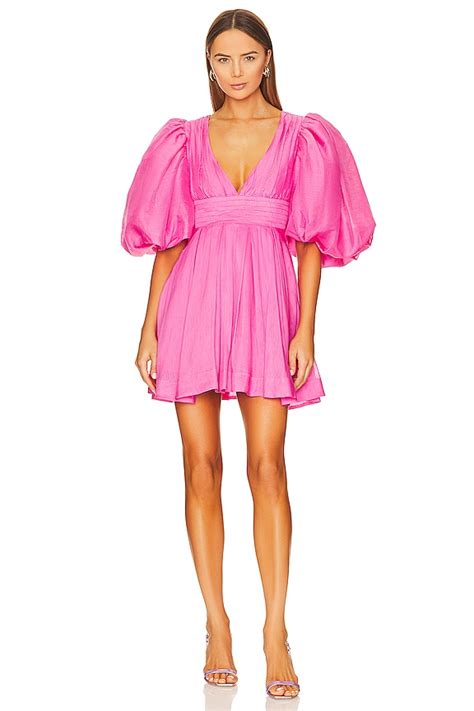 Aureta Serendipity Mini Dress In Hot Pink REVOLVE