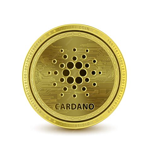 Premium Vector Cardano Ada Gold Coin On White Background Cryptocurrency Blockchain Digital