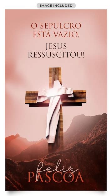 Premium PSD Social Media Stories Happy Easter Jesus Is Risen