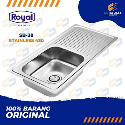 Jual Sink Tempat Bak Cuci Piring Royal Stainless Steel SB38 SB 38