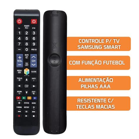 Controle Remoto Universal Samsung Smart Tv Led 3D Futebol em Promoção