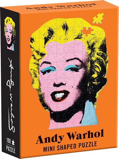 Andy Warhol Marilyn Monroe Mini Shaped 100 Piece Puzzle Green Valley