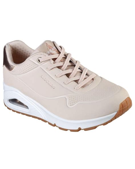 SKECHERS 155196 UNO SHIMMER AWAY Zapatillas Bajas Mujer Nude