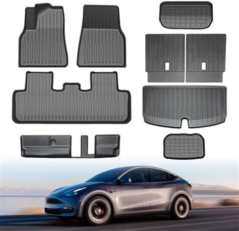 Yhtauto Floor Mats Fit Tesla Model Y 2024 2023 2022 2021 2020 All Weather Tpe Frunk