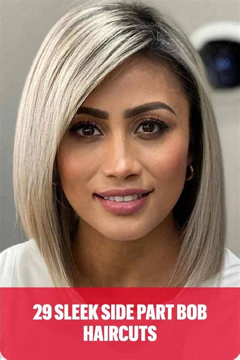 Blonde Lob With A Side Part Long Bob Haircuts Long Bob Hairstyles