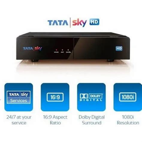 Hdmi Plastic Tata Sky Hd Dth Set Top Box Connection With 1 Year