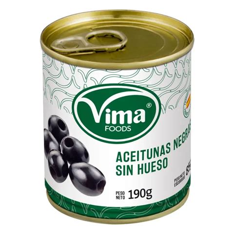 Aceitunas Negras Sin Hueso Vima 290 G Conservas Konbini El Yerro