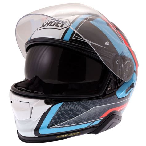 Shoei Gt Air Ii Helmet Haste White Blue Red Black Free Delivery J