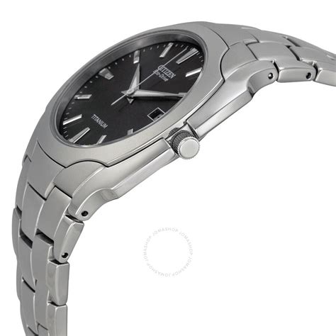 Citizen Men S Eco Drive Black Dial Titanium Watch BM6560 54H Eco