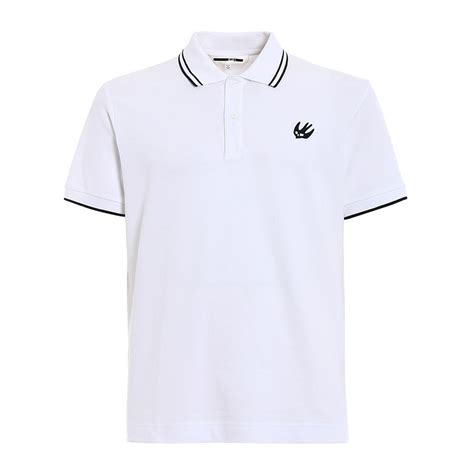 Áo Polo Nam Alexander Mcqueen Swallow Polo Shirt 277624 Màu Trắng Size