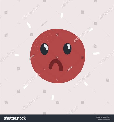 Cartoon Vector Illustration Face Sad Emoji Stock Vector (Royalty Free ...