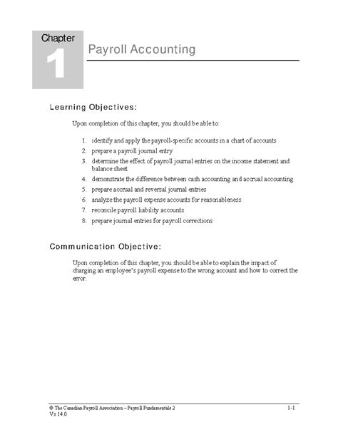 Payroll Fundamentals 2: Chapter 1 Overview and Accounting Principles