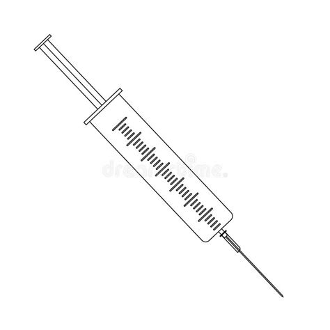 Syringe. Vector drawing stock vector. Illustration of inject - 90164190