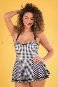 Belsira S Debra Polkadot Stripes Halter Bikini Top In Black And White Shop At Topvintage