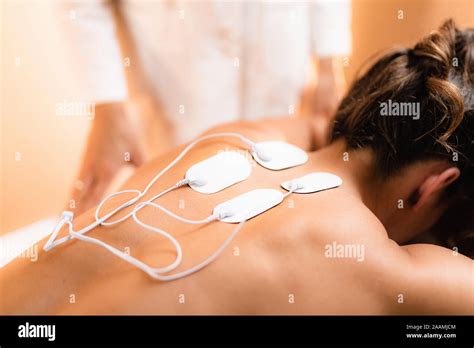 Physical Therapy With Tens Machine Stock Photo Alamy