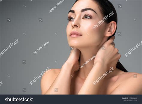 Beautiful Sensual Naked Brunette Girl Looking Stock Photo Edit Now 1192304008