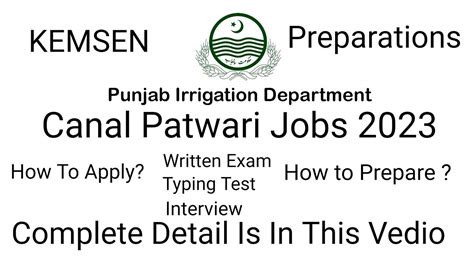 Canal Patwari Jobs I Complete Detail I Preparations Guidelines I