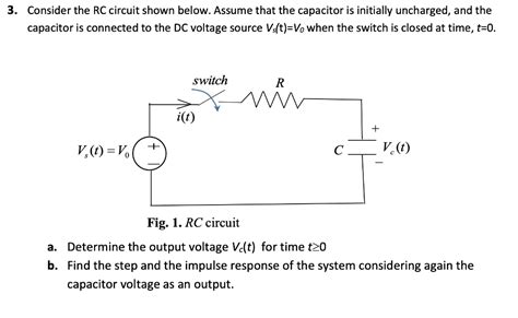 Solved 3 Consider The Rc Circuit Shown Below Assume That