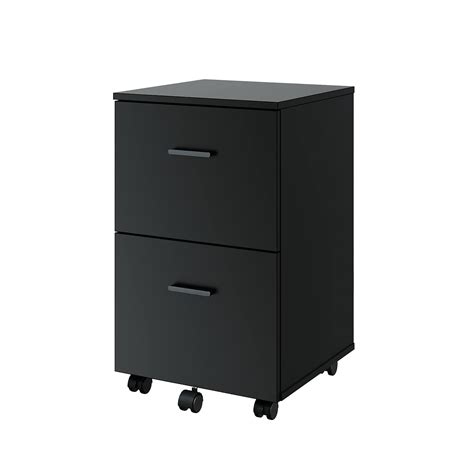 Panana Mobile File Cabinet With 2 Drawers Wooden Small Filing Cabinet