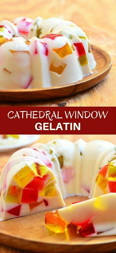 Cathedral Window Gelatin Recipe Gelatin Recipes Desserts Asian Desserts